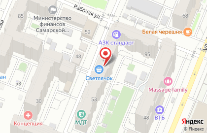 Супермаркет Светлячок на Никитинской улице на карте
