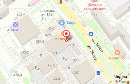 Магазин разливного пива на улице Мира на карте
