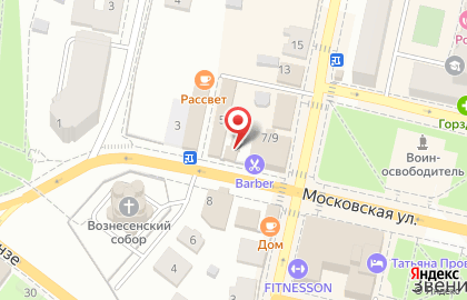 Барбершоп BARBER на Московской улице на карте