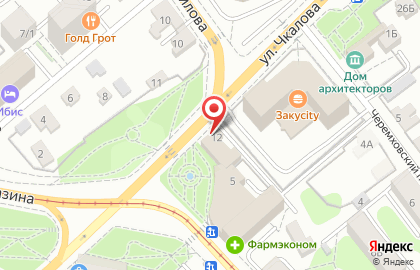 Акварель на улице Чкалова на карте