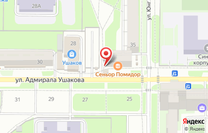 Магазин разливного пива Пивко на улице Адмирала Ушакова на карте
