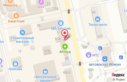 Салон продаж МТС на улице Тараса Шевченко на карте