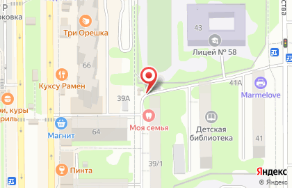 Советский район Киоск по продаже фруктов и овощей на улице Содружества на карте