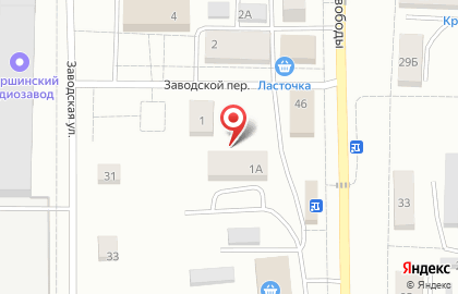 Фирменный магазин Ермолино в Заводском переулке на карте