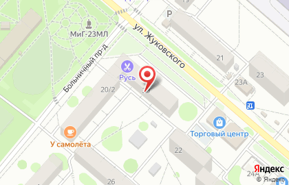 Доставка Мигом на улице Жуковского на карте