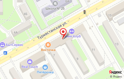 ЦАВС на Туркестанской улице на карте