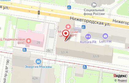 Московский центр МРТ на Нижегородской улице на карте