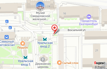 Киоск по продаже фастфудной продукции в Железнодорожном районе на карте