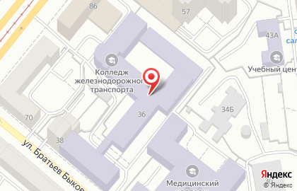 Уральский государственный университет путей сообщения в Железнодорожном районе на карте