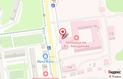 Городская больница им. Ф.С. Анкудинова на карте