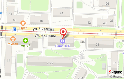 Ярославский филиал Банкомат, Промсвязьбанк на улице Чкалова, 23 на карте