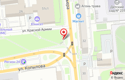 Рекламные щиты (6*3), Железнодорожный район, Ориентир-М на улице Робеспьера на карте