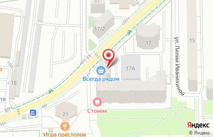 Продуктовый магазин в Калининграде на карте