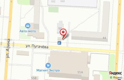 Магазин продуктов на улице Пугачёва на карте