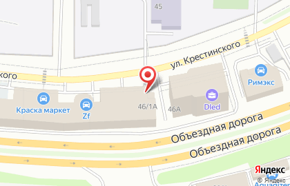 Центр кузовного ремонта Locauto на улице Крестинского на карте