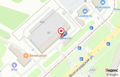 Шиномонтажная мастерская на Волгоградской улице на карте