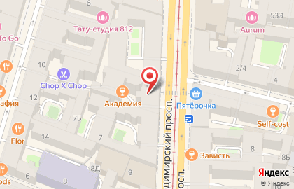 Сеть магазинов Наш Зверолаш на Владимирском проспекте на карте