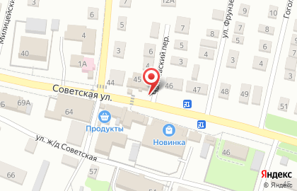Киоск Артезианский источник на Советской улице на карте