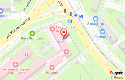 Столовая Eurofood-ланч на улице Космонавтов на карте