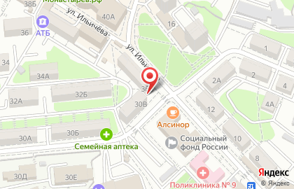 Стоматологическая клиника Евродент на проспекте 100-летия Владивостока на карте