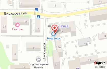 Магазин у дома Бристоль на Бирюзовой улице на карте