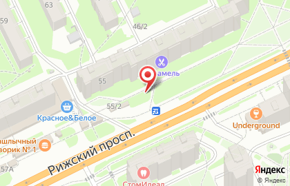 Сеть пирожковых Старорусская мельница на Рижском проспекте, 55/3 киоск на карте