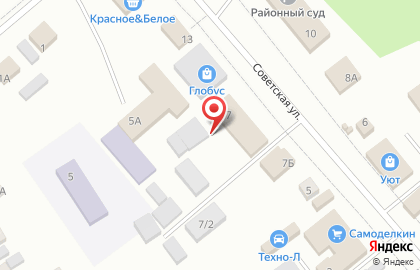 Магазин строительных материалов Прораб на Советской улице на карте