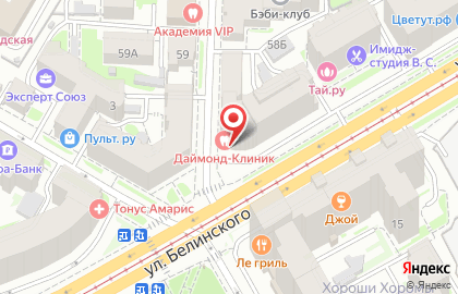 Юридическая фирма Тимофеев, Черепнов, Калашников на улице Белинского на карте