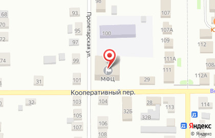 Отделение почтовой связи Почта России в Кооперативном переулке на карте