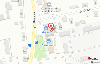 Гипермаркет Магнит на улице Ленина на карте
