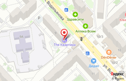 Магазин фруктов и овощей на улице Водопьянова на карте
