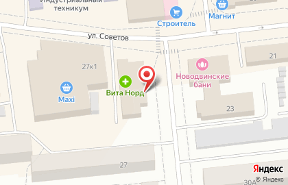 Банкомат Авангард на улице Советов на карте