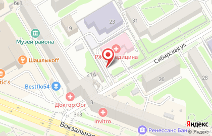 Продовольственный магазин на Площади Гарина-Михайловского на карте