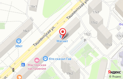 Супермаркет Магнит в Москве на карте