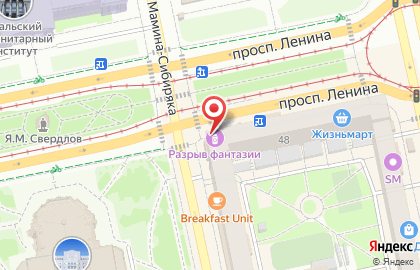 Киоск по продаже фруктов и овощей на улице Ленина 48 на карте