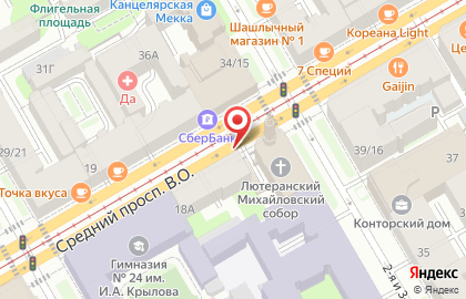 Магазин овощей и фруктов в Василеостровском районе на карте