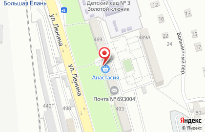 Продовольственный магазин Анастасия в Южно-Сахалинске на карте