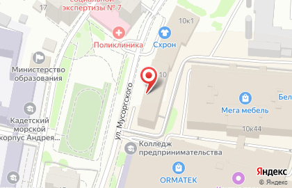 Про-Сервис на улице Мусоргского на карте