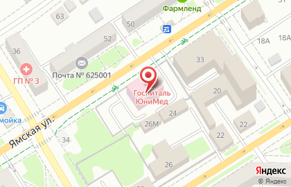 Многопрофильный медицинский центр ЮниМед на Ямской улице на карте