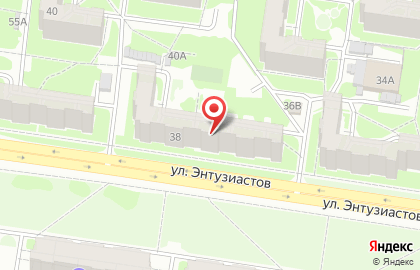 Теплые звери на улице Энтузиастов на карте