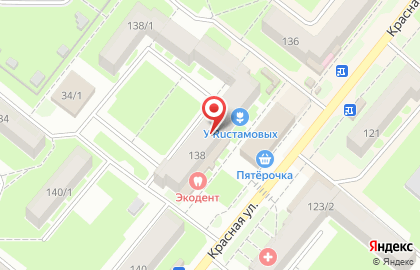 Стоматологическая клиника Экодент, стоматологическая клиника на Красной улице на карте