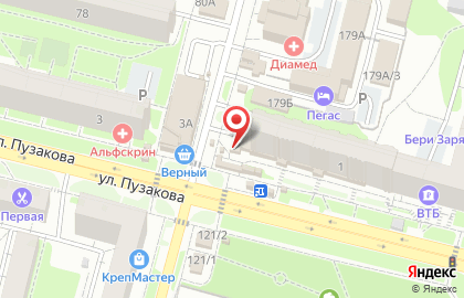 Киоск фастфудной продукции на улице Пузакова на карте