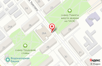 Продуктовый магазин Аквариум на улице Толстого на карте