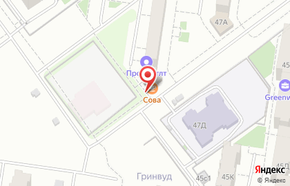 Лаундж-кафе Sova на карте