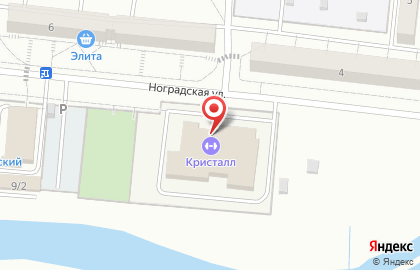 Дворец спорта Кристалл на Ноградской улице на карте