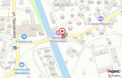 Продовольственный магазин Обжора в Хостинском районе на карте
