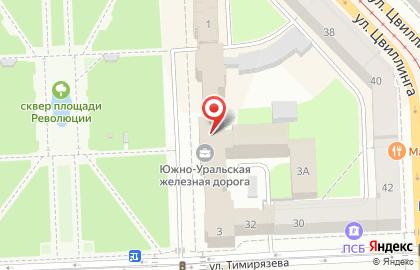 Челябинский филиал Банкомат, Банк ВТБ 24 на площади Революции на карте