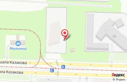 Автостоянка на ул. Маршала Казакова на карте