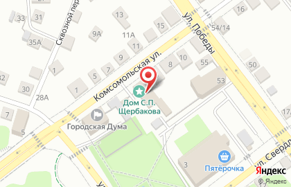 Автошкола СОУК на Комсомольской улице в Сызрани на карте