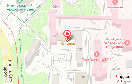 Столовая Как дома на проспекте Строителей на карте